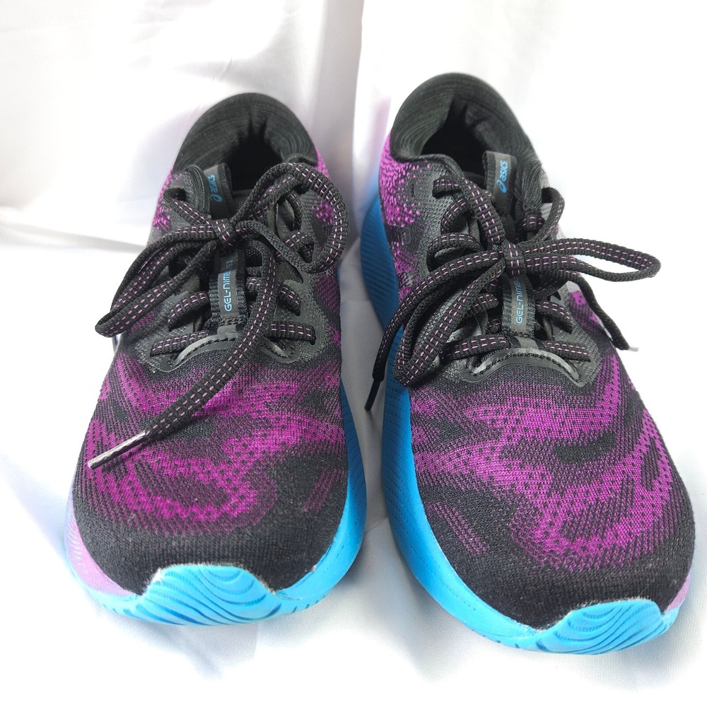 Asics Gel Nimbus Lite 2 Womens US 7‎ Purple Black Blue Running Shoes 1012A882